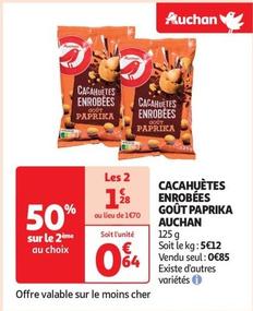 Auchan - Cacahuetes Enrobees Goût Paprika