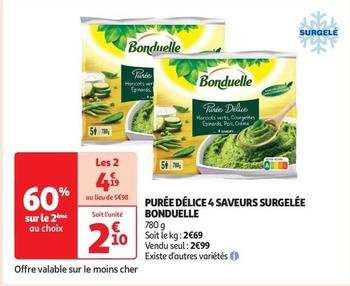 Bonduelle - Purée Délice 4 Saveurs Surgelée offre à 2,99€ sur Auchan Supermarché