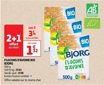 Bjorg - Flocons D'avoine Bio offre à 1,98€ sur Auchan Supermarché