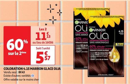 Garnier - Coloration 4.15 Marron Glace Olia offre à 5,57€ sur Auchan Supermarché