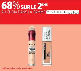 Maybelline - Sur Le 2 Ème Au Choix Dans La Gamme offre sur Auchan Supermarché