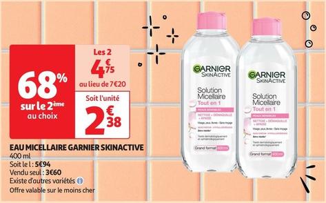 Garnier - Skinactive Eau Micellaire offre à 2,38€ sur Auchan Supermarché