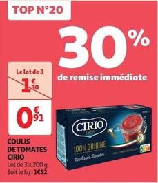 Cirio - Coulis De Tomates offre à 0,91€ sur Auchan Supermarché