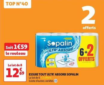 Sopalin - Essuie Tout Ultr' Absorb offre à 12,69€ sur Auchan Supermarché