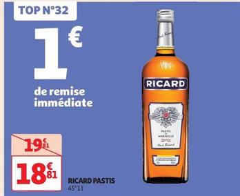 Ricard - Pastis offre à 18,81€ sur Auchan Supermarché