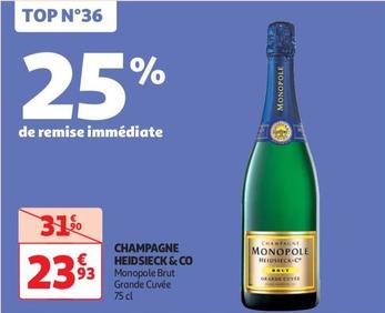 Champagne Heidsieck & Co offre à 23,93€ sur Auchan Supermarché