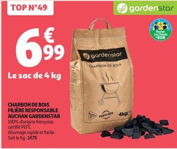 Auchan Gardenstar - Charbon De Bois Charbon De Bois Filière Responsable offre à 6,99€ sur Auchan Supermarché