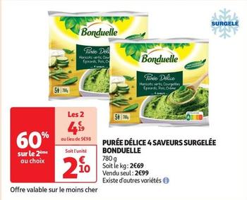 Bonduelle - Purée Délice 4 Saveurs Surgelée offre à 2,1€ sur Auchan Supermarché