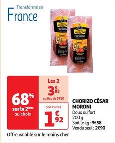 Moroni - Chorizo César offre à 1,92€ sur Auchan Supermarché