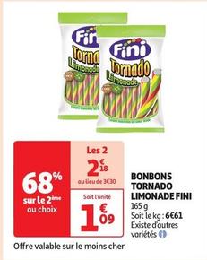 Fini - Bonbons Tornado Limonade offre à 1,09€ sur Auchan Supermarché