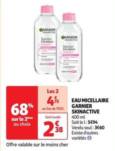 Garnier - Eau Micellaire Skinactive offre à 2,38€ sur Auchan Supermarché