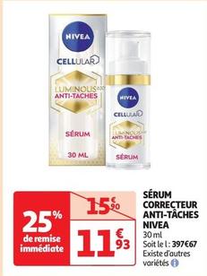 Nivea - Sérum Correcteur Anti-tâches offre à 11,93€ sur Auchan Supermarché