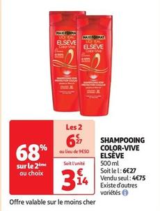 Elsève - Shampooing Color-vive offre à 3,14€ sur Auchan Supermarché