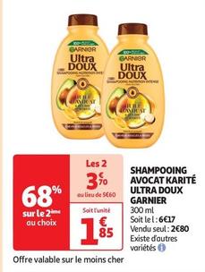 Garnier - Shampooing Avocat Karité Ultra Doux offre à 2,8€ sur Auchan Supermarché