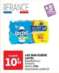 Lactel - Lait Demi-Ecrémé offre à 10,49€ sur Auchan Supermarché