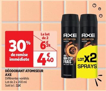 Axe - Déodorant Atomiseur offre à 4,4€ sur Auchan Supermarché