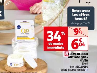 Nivea - Crème De Jour Antiâge Q10+ offre à 6,04€ sur Auchan Hypermarché