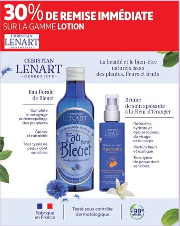 Christian Lenart - Lotion offre sur Auchan Hypermarché