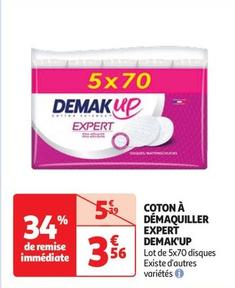 Demak Up - Coton À Démaquiller Expert offre à 3,56€ sur Auchan Hypermarché