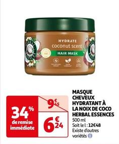 Herbal Essences - Masque Cheveux Hydratant A La Noix De Coco  offre à 6,24€ sur Auchan Hypermarché
