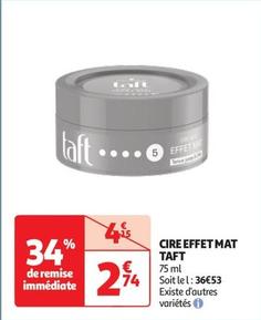 Taft - Cire Effet Mat offre à 2,74€ sur Auchan Hypermarché