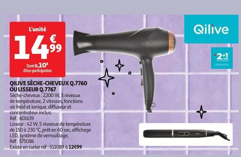 Qilive - Sèche-Cheveux Q.7760 Oulisseur Q.7767 offre à 14,99€ sur Auchan Hypermarché