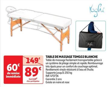 Blanche - Table De Massage  offre à 89€ sur Auchan Hypermarché