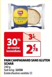 Schar - Pain Campagnard Sans Gluten offre à 2,78€ sur Auchan Hypermarché