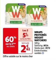 Weight Watchers - Wraps Proteinés offre à 2,61€ sur Auchan Hypermarché