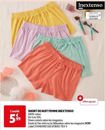 Inextenso - Short De Nuit Femme  offre à 5,99€ sur Auchan Hypermarché