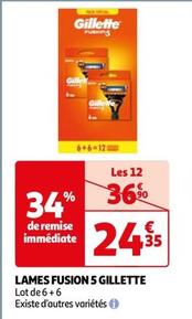Gillette - Lames Fusion 5 offre à 24,35€ sur Auchan Hypermarché