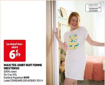 Inextenso - Maxi Tee-Shirt Nuit Femme  offre à 6,99€ sur Auchan Hypermarché