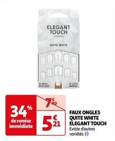 Elegant Touch - Faux Ongles Quite White offre à 5,21€ sur Auchan Hypermarché
