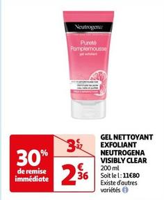 Neutrogena - Gel Nettoyant Exfoliant Visibly Clear offre à 2,36€ sur Auchan Hypermarché
