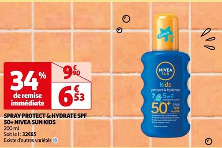 Nivea - Spray Protect & Hydrate Spf 50+ Sun Kids offre à 6,53€ sur Auchan Hypermarché