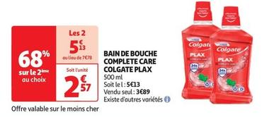 Colgate - Bain De Bouche Complete Care Plax offre à 2,57€ sur Auchan Hypermarché