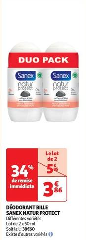 Sanex - Déodorant Bille Natur Protect offre à 3,86€ sur Auchan Hypermarché