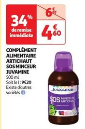 Juvamine - Complément Alimentaire Artichaut Sos Minceur offre à 4,6€ sur Auchan Hypermarché
