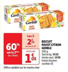 Gerblé - Biscuit Pavot Citron offre à 1,05€ sur Auchan Hypermarché