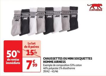 Airness - Chaussettes Homme offre à 7,99€ sur Auchan Hypermarché
