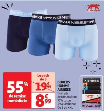 Airness - Boxers Homme offre à 8,99€ sur Auchan Hypermarché