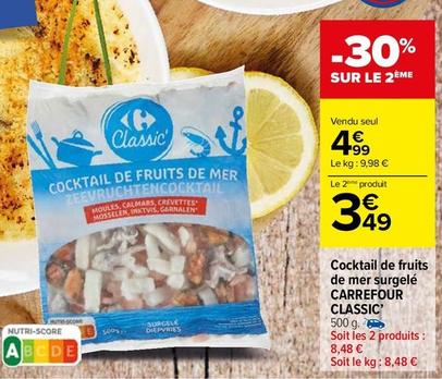 Carrefour - Cocktail De Fruits De Mer Surgelé Classic' offre à 4,99€ sur Carrefour Market