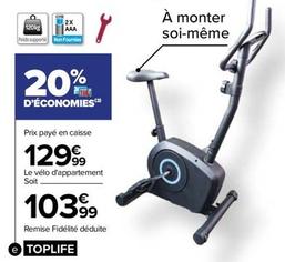 Toplife - Vélo D'appartement offre à 129,99€ sur Carrefour