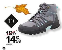 Tex - Chaussure De Randonnée Haute Adulte offre à 14,99€ sur Carrefour