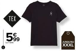 Tex - T-Shirt Bi Matière Sport Homme offre à 5,99€ sur Carrefour
