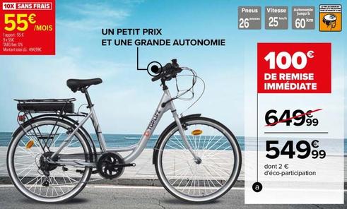 Vélo De Ville Avec Assistance Électrique offre à 549,99€ sur Carrefour