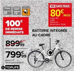 Toplife - Vélo De Ville Avec Assistance Électrique offre à 799,99€ sur Carrefour