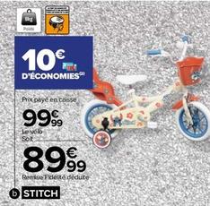Stitch - Vélo Enfant 12" offre à 99,99€ sur Carrefour