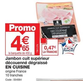 Jambon cuit offre à 4,65€ sur Promocash