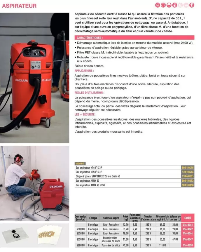 Aspirateur offre sur Loxam